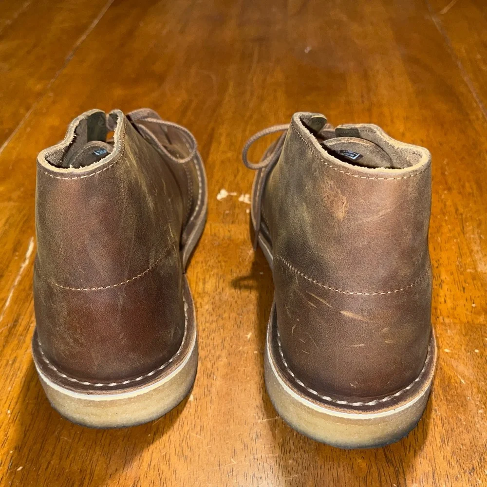 Clarks DesertBrown Leather Men's Chukka Boots Size 10 1/2